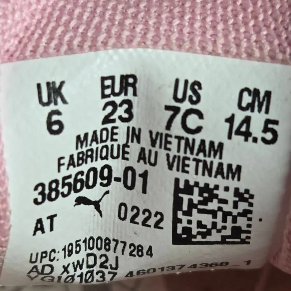 Puma pink sneakers shoes 7